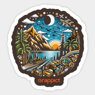 Outdoor adventure activity Sticker